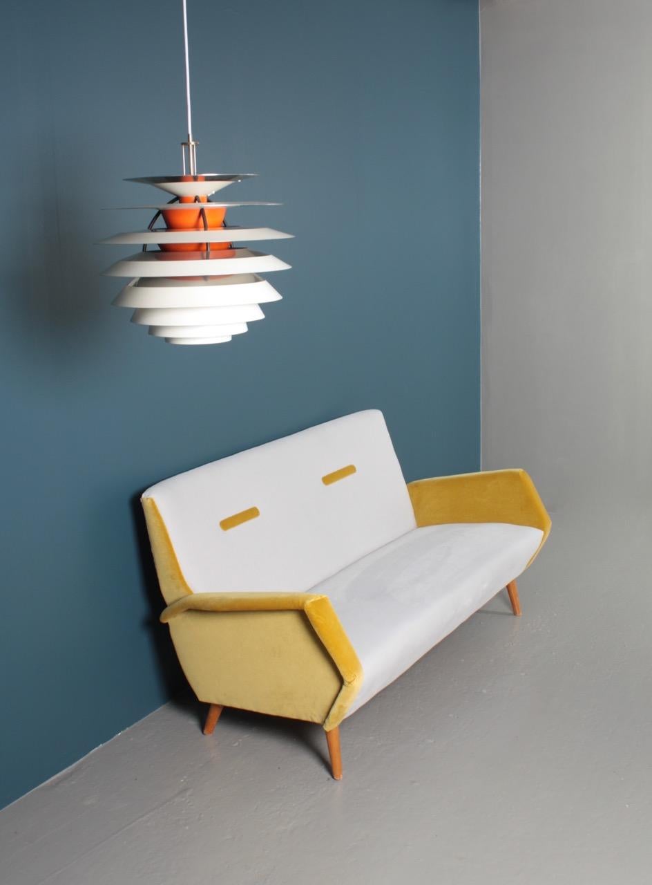 Midcentury Sofa in French Velvet by Gio Ponti, 1950s 3