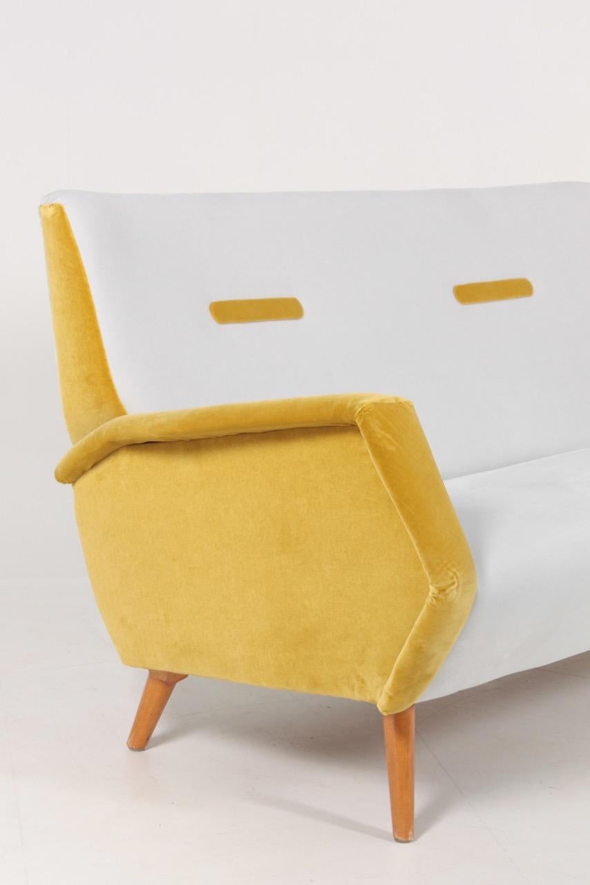 Italian Midcentury Sofa in French Velvet by Gio Ponti, 1950s