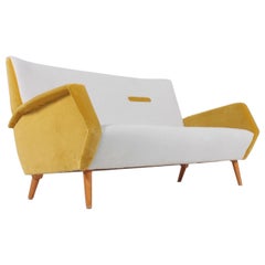 Midcentury Sofa in French Velvet by Gio Ponti, 1950s