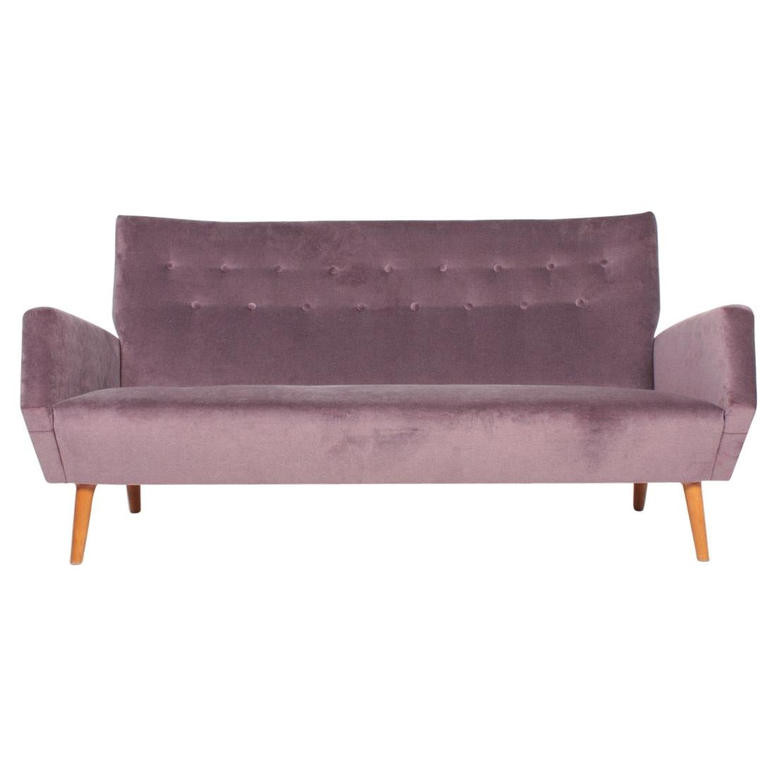 Midcentury Sofa in French Velvet by Gio Ponti, Italy, Modern Design, 1950s