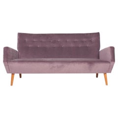 Vintage Midcentury Sofa in French Velvet by Gio Ponti, Italy, Modern Design, 1950s
