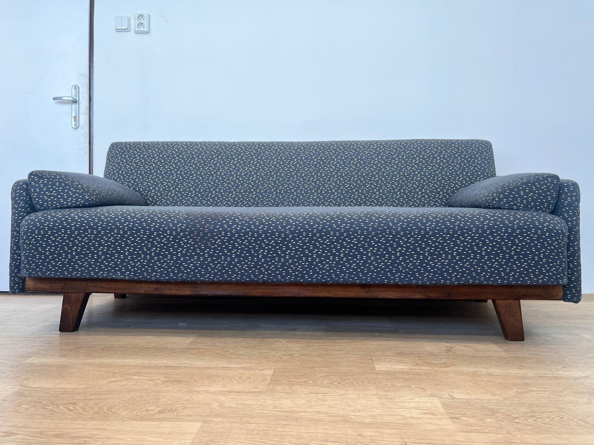 Tissu Canapé ou baignoire du milieu du siècle dans le style de Knoll, Allemagne, 1970 en vente