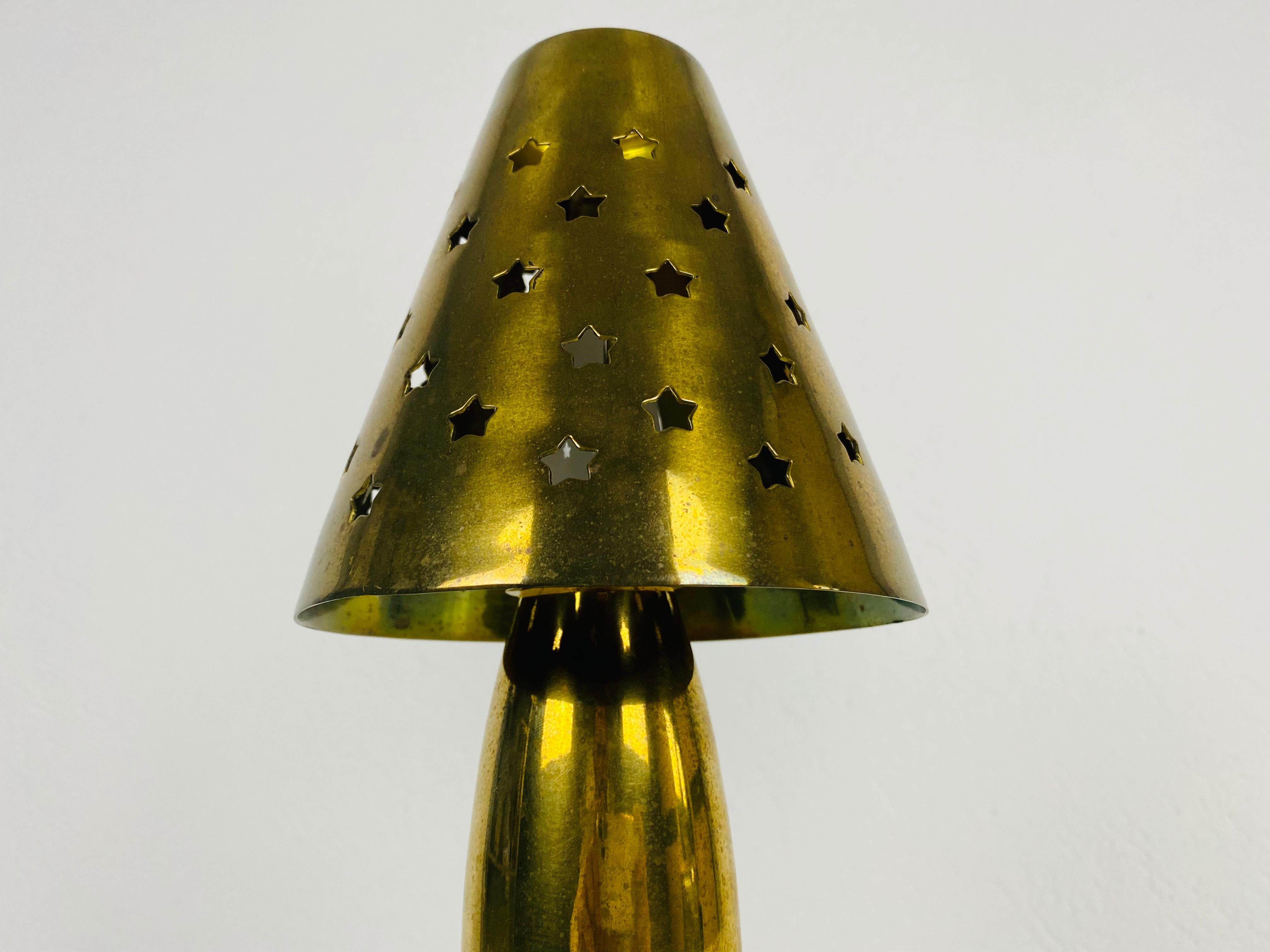 Midcentury Solid Brass Table Lamp by Studio Lambert, 1980s For Sale 6
