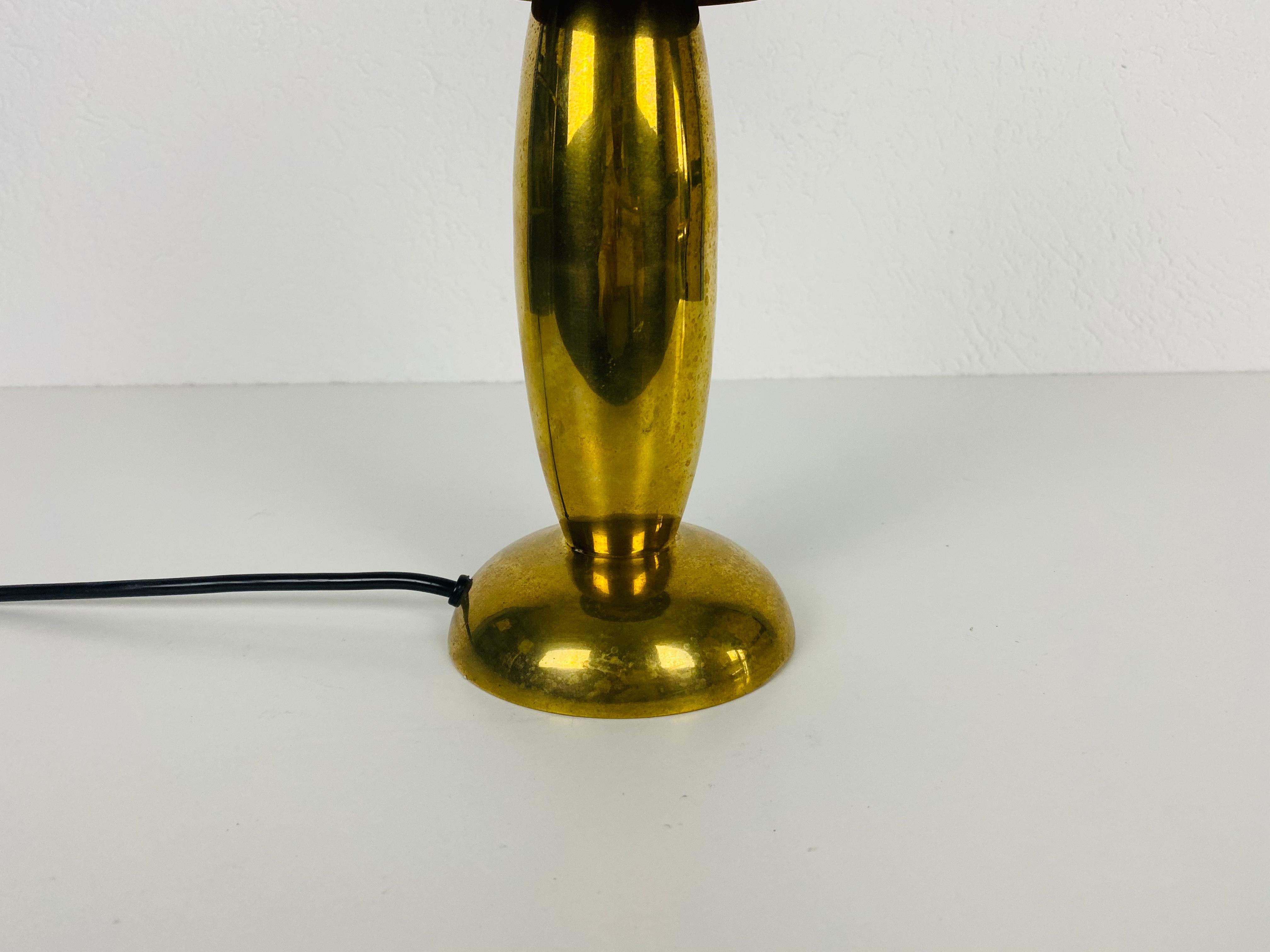 Midcentury Solid Brass Table Lamp by Studio Lambert, 1980s For Sale 2