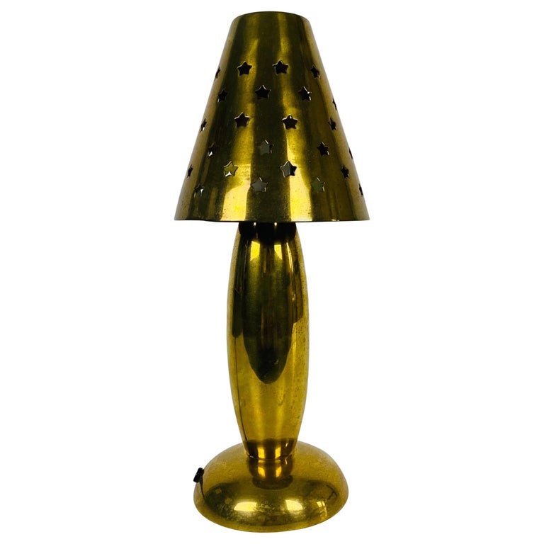 Midcentury Solid Brass Table Lamp By, 1980 Brass Table Lamps