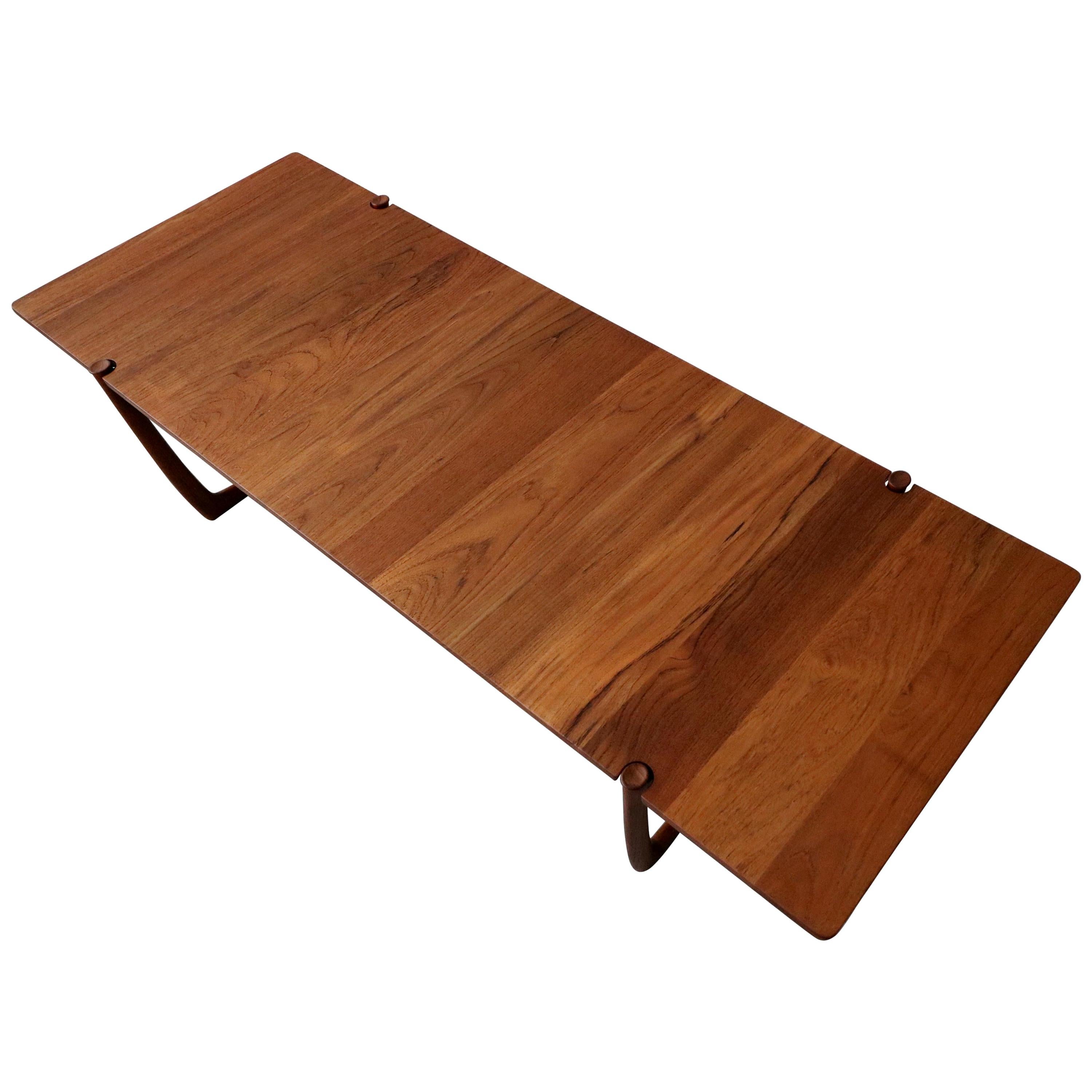 Midcentury Solid Danish Teak Coffee Table 3