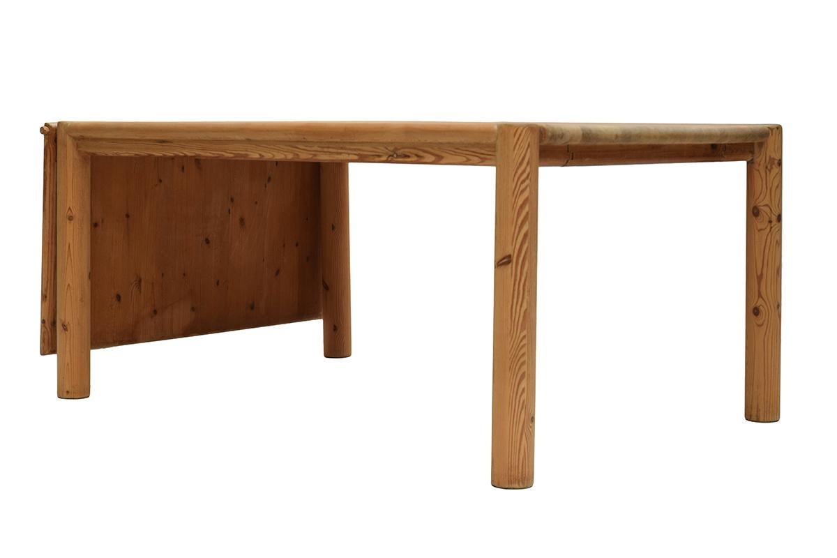 Midcentury Solid Extendable Pine Table, Rainer Daumiller for Hirtshals Savvaerk For Sale 8