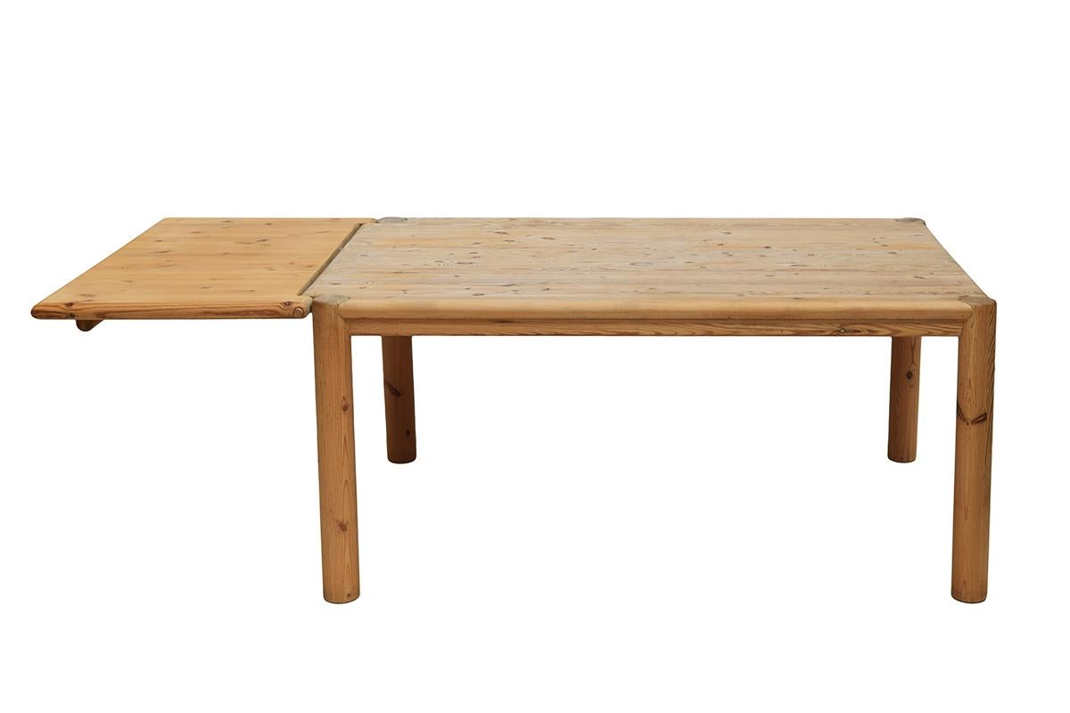 Midcentury Solid Extendable Pine Table, Rainer Daumiller for Hirtshals Savvaerk For Sale 9