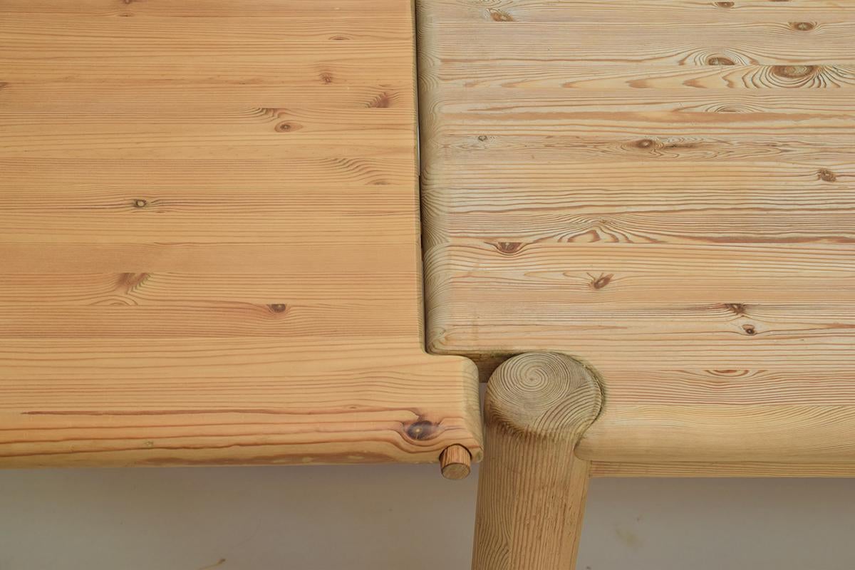 Midcentury Solid Extendable Pine Table, Rainer Daumiller for Hirtshals Savvaerk For Sale 10