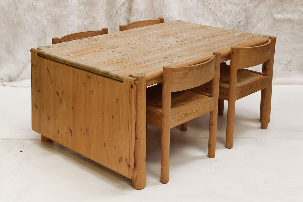 Late 20th Century Midcentury Solid Extendable Pine Table, Rainer Daumiller for Hirtshals Savvaerk For Sale