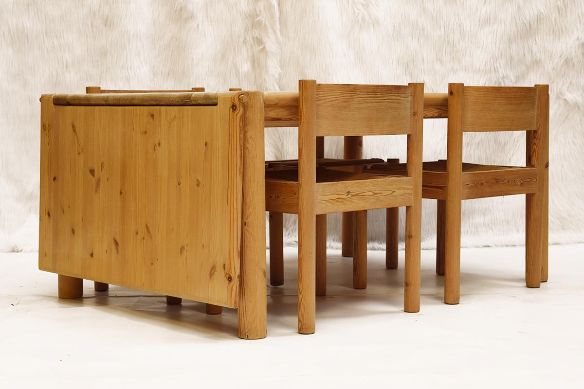Midcentury Solid Extendable Pine Table, Rainer Daumiller for Hirtshals Savvaerk For Sale 1