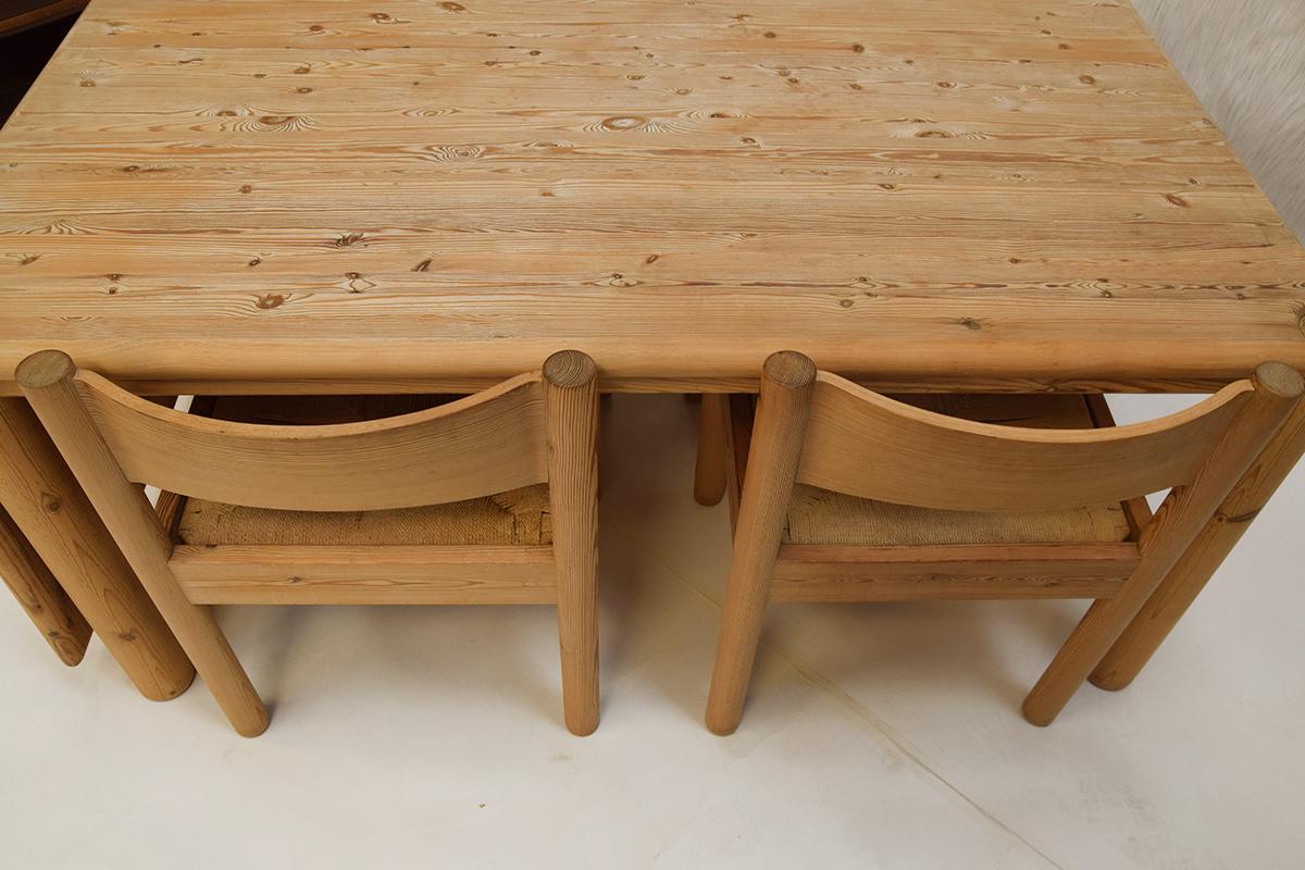 Midcentury Solid Extendable Pine Table, Rainer Daumiller for Hirtshals Savvaerk For Sale 3