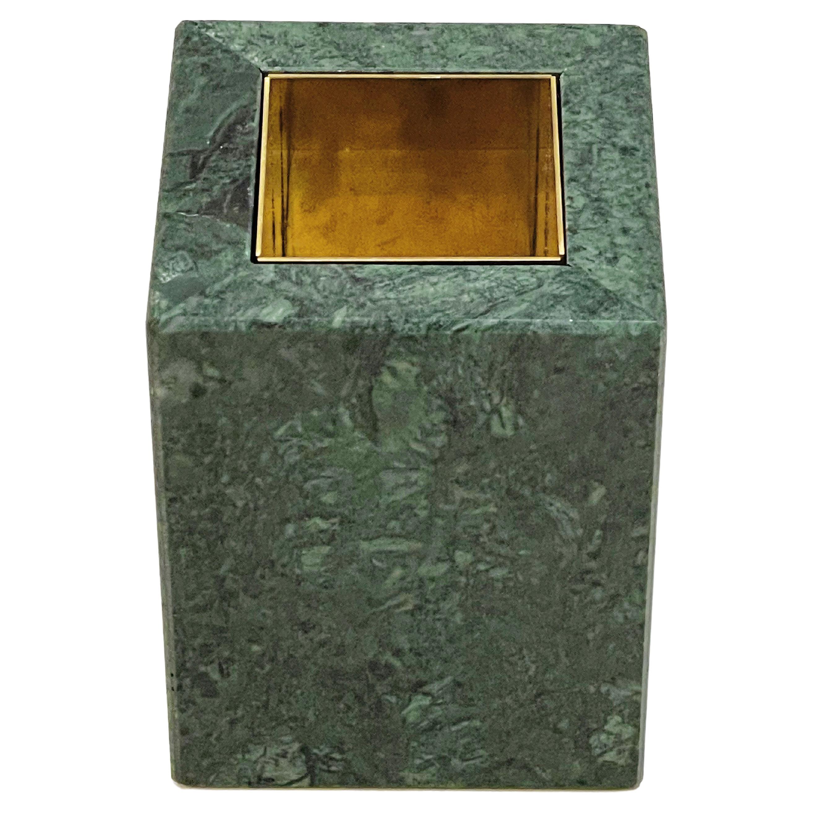 Art Deco Bronze and Green Marble Pen Holder by Parker Pen at 1stDibs