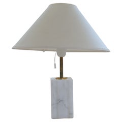 Lampe de table en marbre massif du milieu du siècle Bergboms Suède 1960s