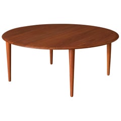 Mid Century Solid Teak Coffee Table by Peter Hvidt & Orla Molgaard Nielsen