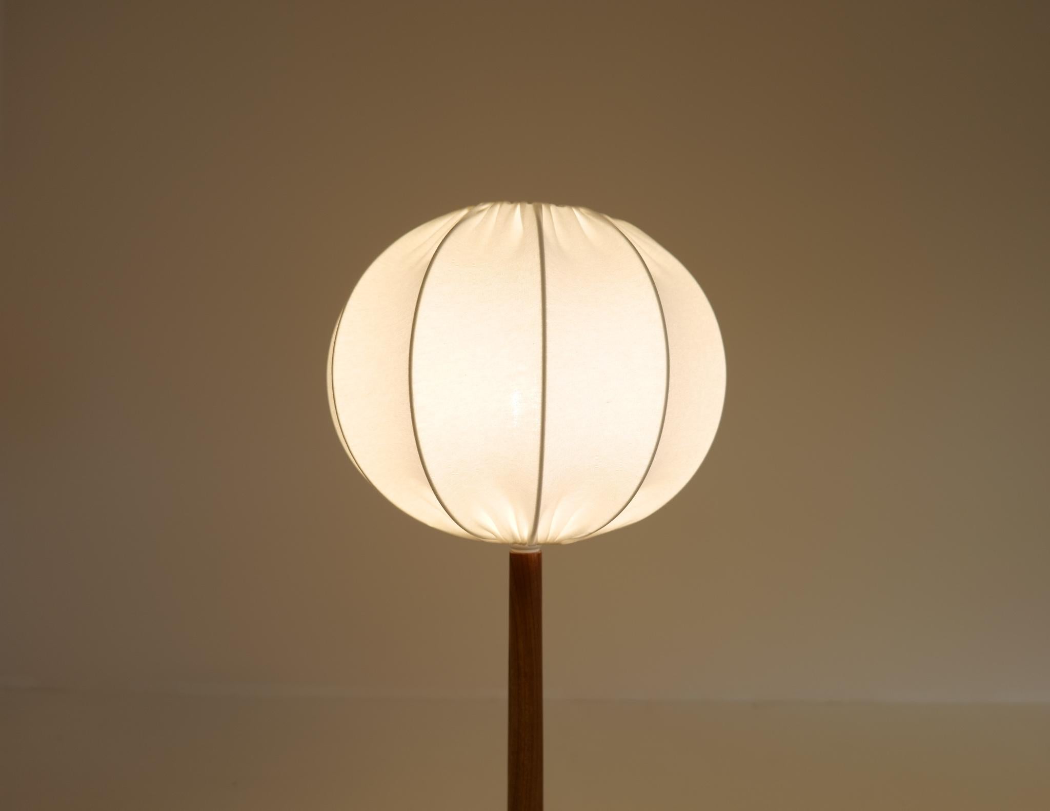 Midcentury Solid Teak Table Lamp 1960s Sweden For Sale 6