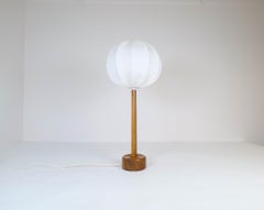 Midcentury Solid Teak Table Lamp 1960s Sweden