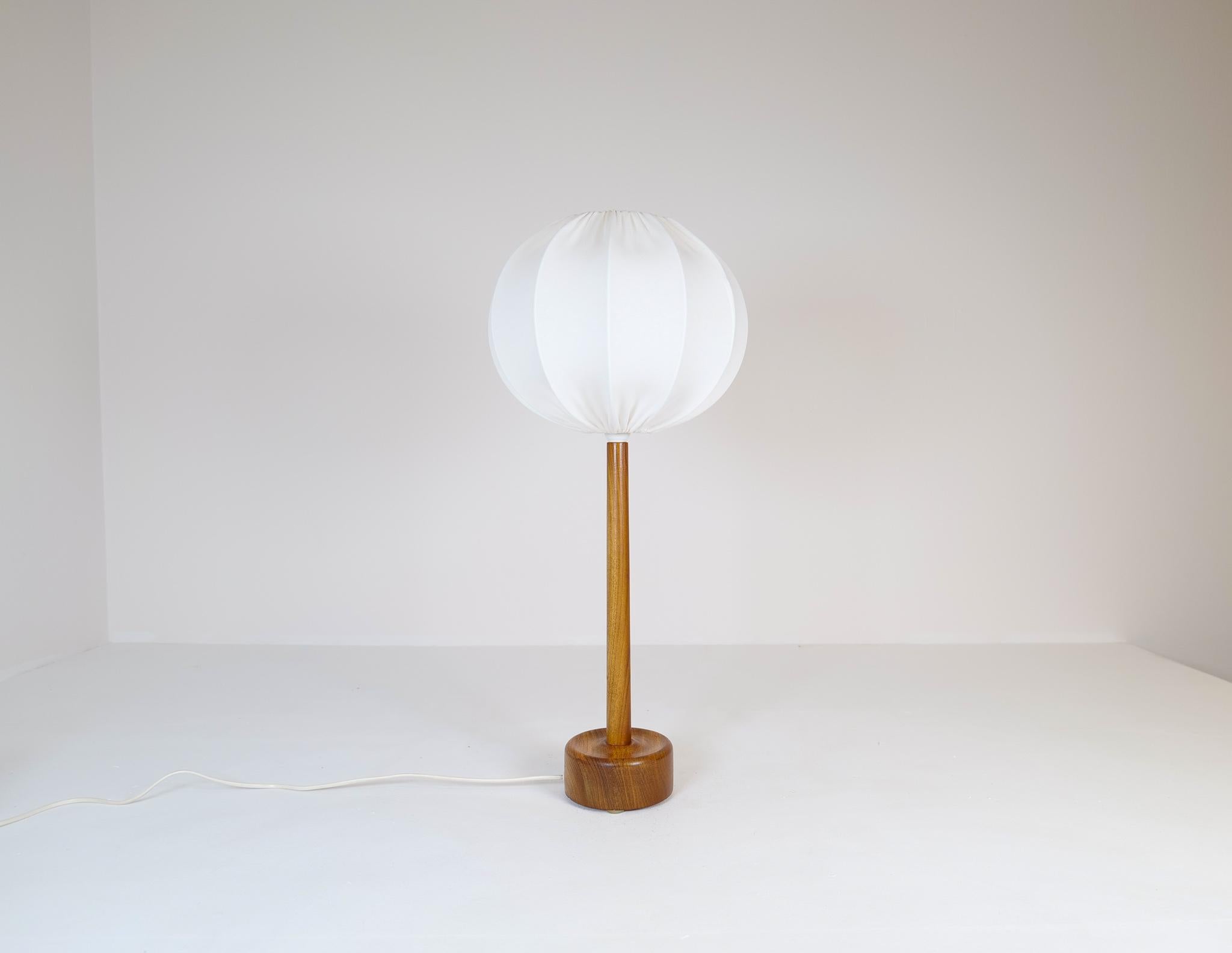 Mid-Century Modern Midcentury Solid Teak Table Lamp 1960s Sweden For Sale