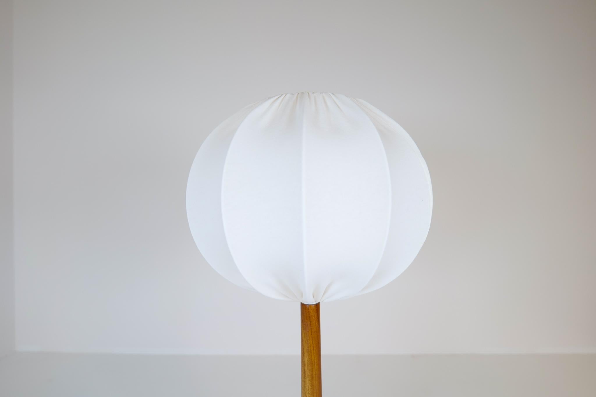 Mid-20th Century Midcentury Solid Teak Table Lamp 1960s Sweden For Sale