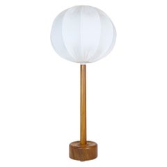 Midcentury Solid Teak Table Lamp 1960s Sweden