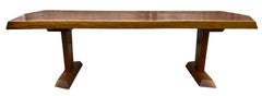 Midcentury Solid Walnut Studio Craft Coffee Table Bench Style of Nakashima