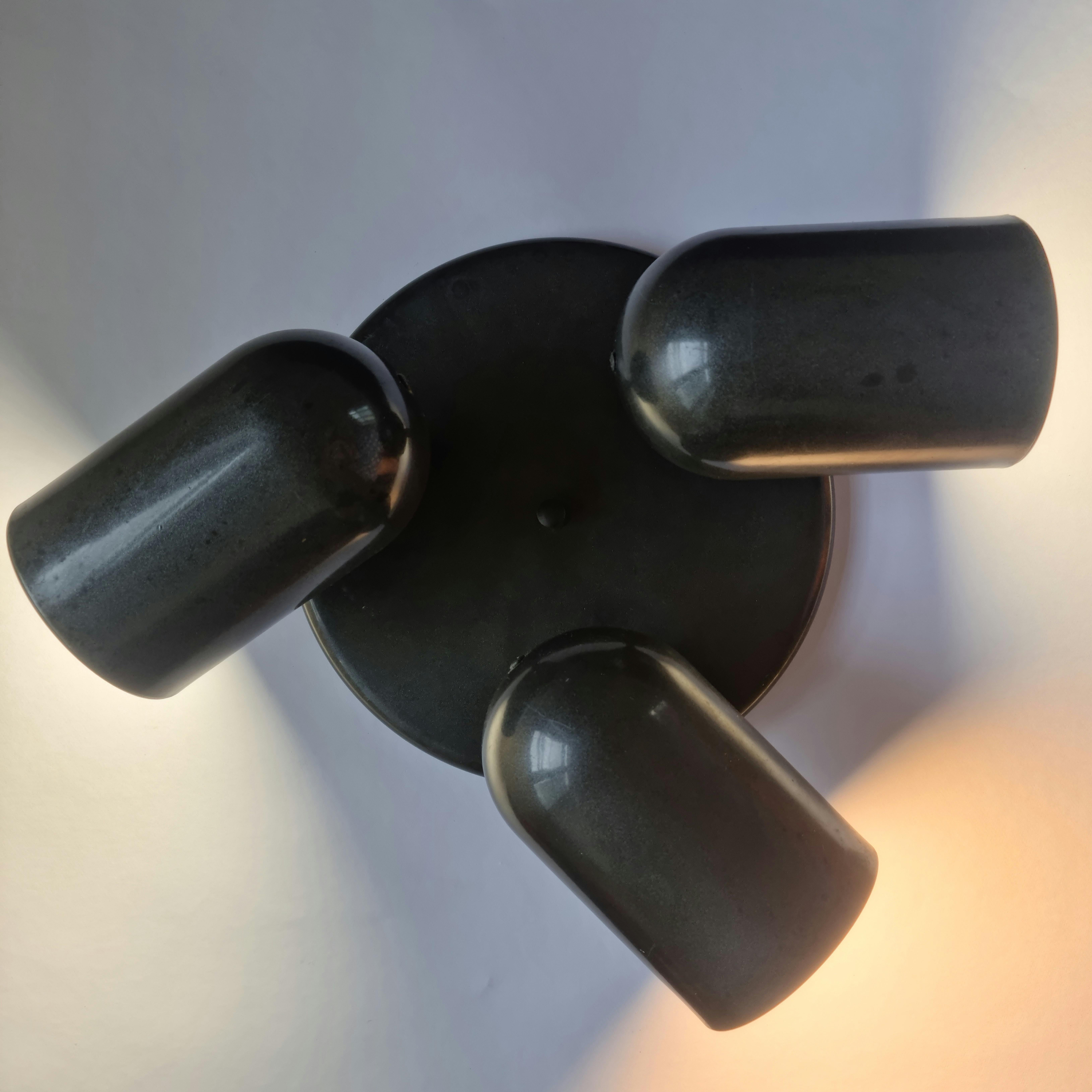 Midcentury Space Age Adjustable Wall or Ceiling Lamp, Flushmount, Germany, 1970 In Good Condition For Sale In Praha, CZ