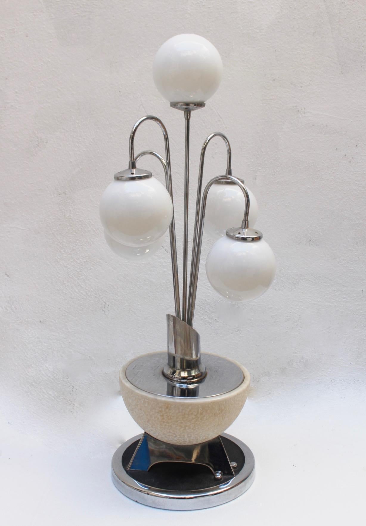 Mid-Century Modern Midcentury Space Age Cascade Fontana Waterfall Alabaster Table Lamp For Sale
