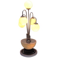 Midcentury Space Age Cascade Fontana Waterfall Alabaster Table Lamp