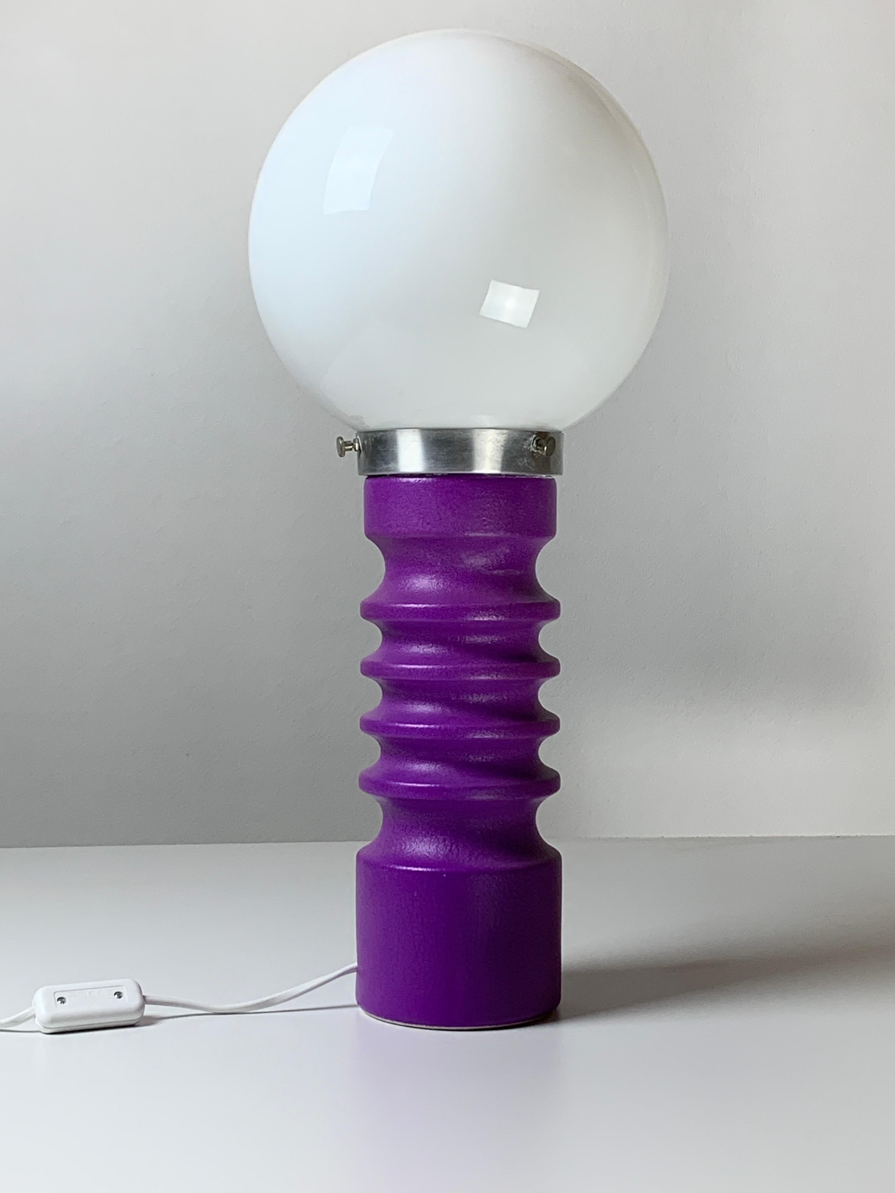 Lampe de table en céramique de l'ère spatiale du milieu du siècle dernier par Cari Zalloni pour Steuler en vente 1