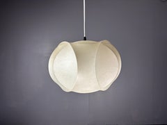 Midcentury space age cocoon hanging pendant ceiling lamp, 1960s