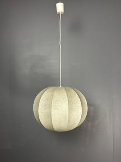 Midcentury space age cocoon hanging pendant ceiling lamp, 1960s