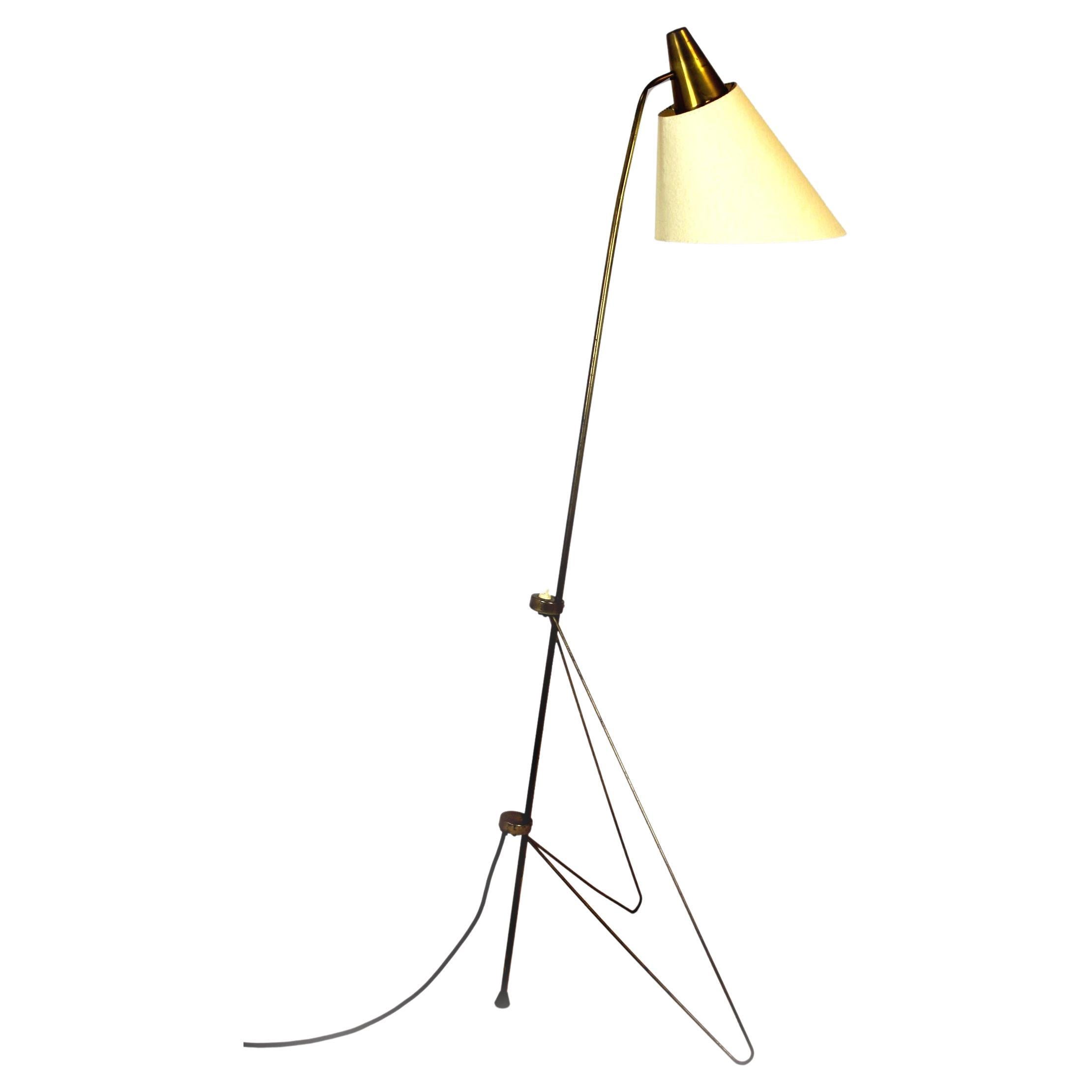 Midcentury Space Age Floor Lamp "Giraffe" by Josef Hůrka for Napako, 1950s For Sale