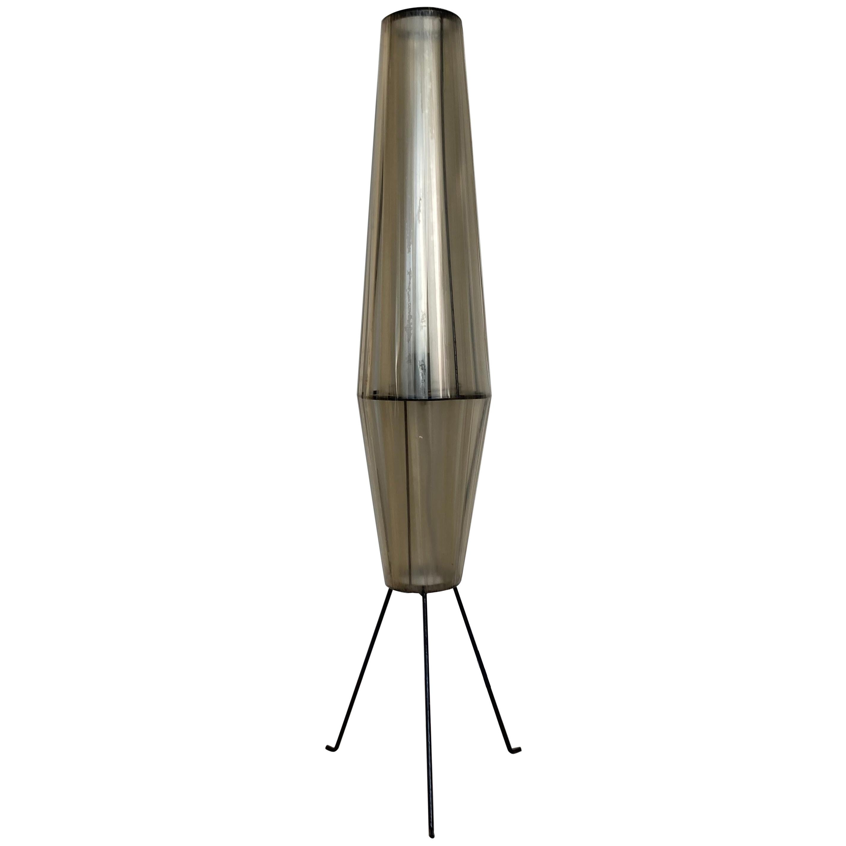 Midcentury Space Age Floor Lamp "Rocket", Czechoslovakia, 1960s For Sale