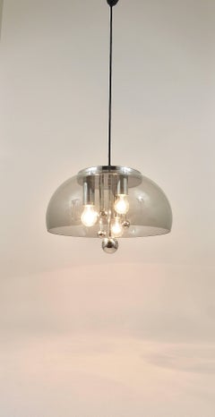 Doria Midcentury Space Age Globe Pendant Lamp, Germany, 1970s
