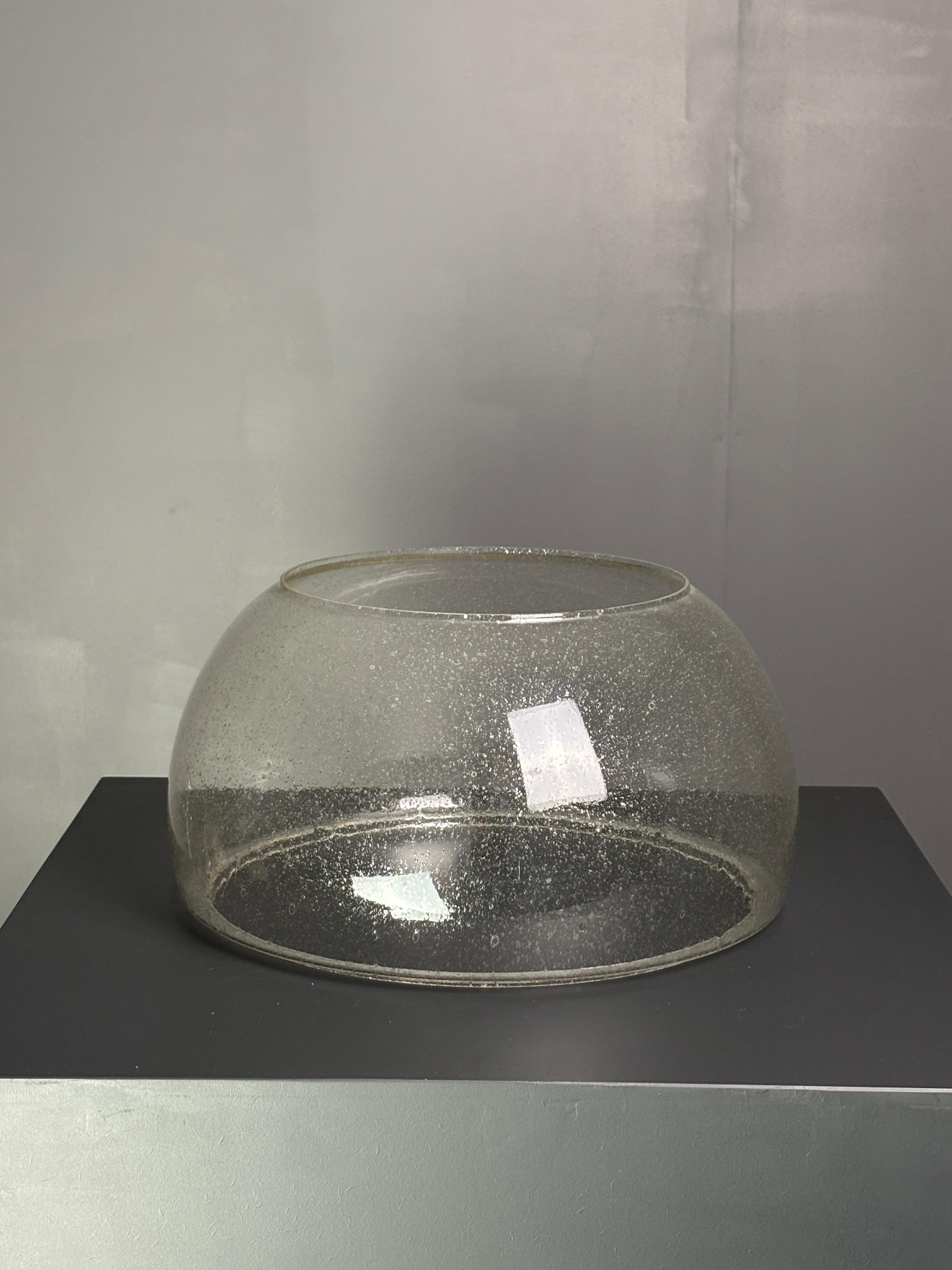Midcentury space age large glass mushroom table lamprey Temde, 1960s For Sale 12