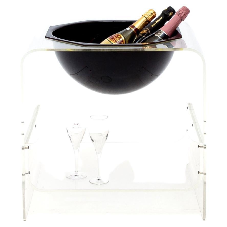 Midcentury Space Age Lucite Wine Bucket, 1960s For Sale