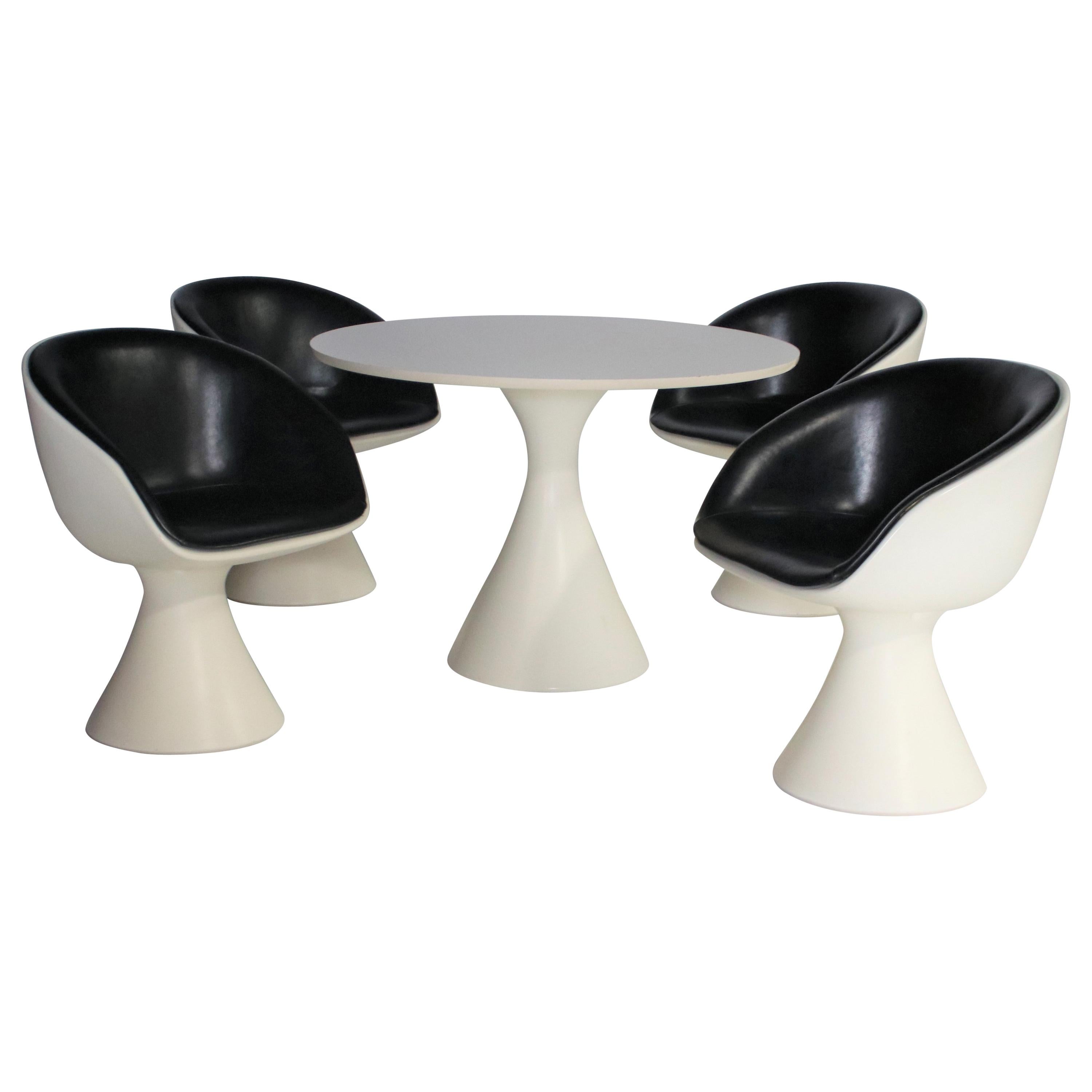 Midcentury Space Age Modern Dining Set by Hollen, Inc