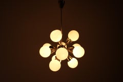 Midcentury Space Age Sputnik Chandelier Kamenický Šenov, 1970s