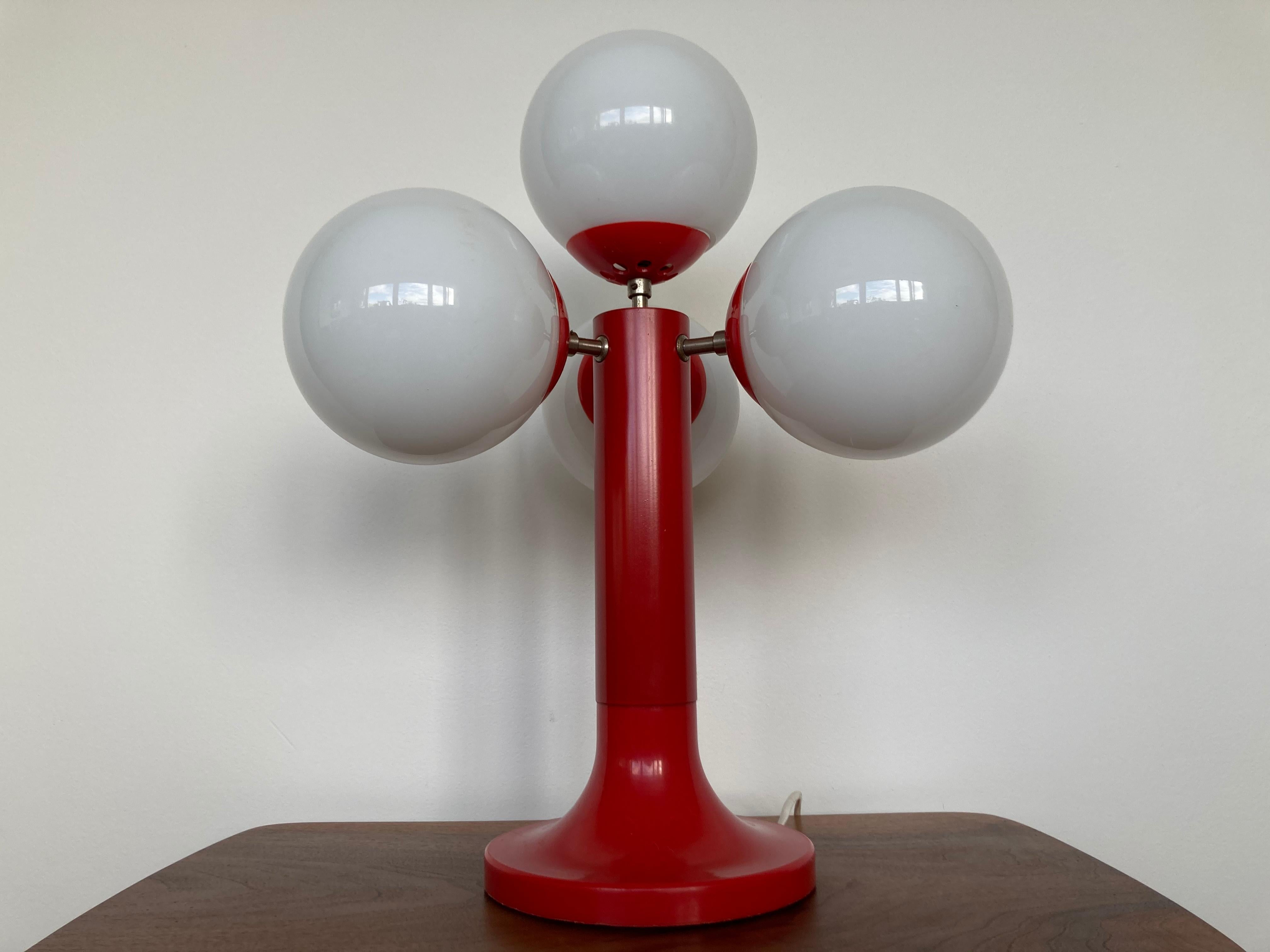 German Midcentury Space Age Table Lamp, Sputnik or Atom, 1970s