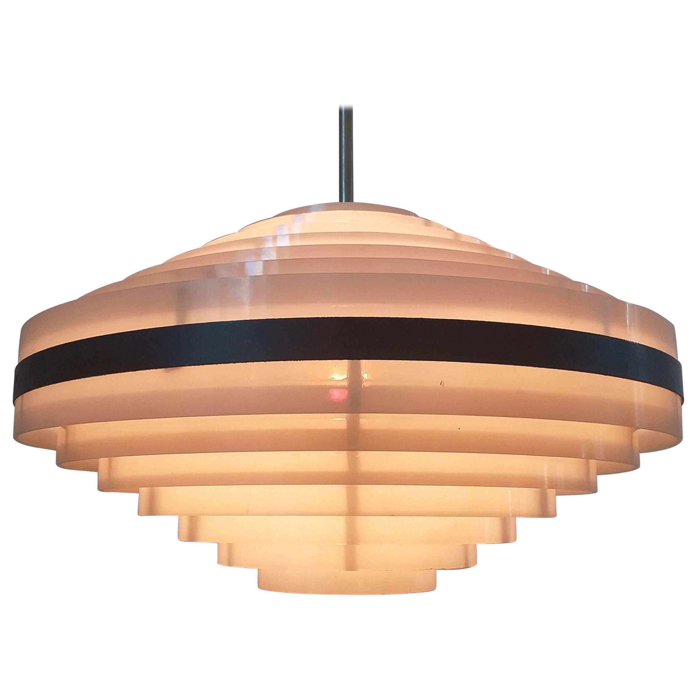 Midcentury Space Age UFO Style Pendant, 1970s / Up to 14 Pieces For Sale