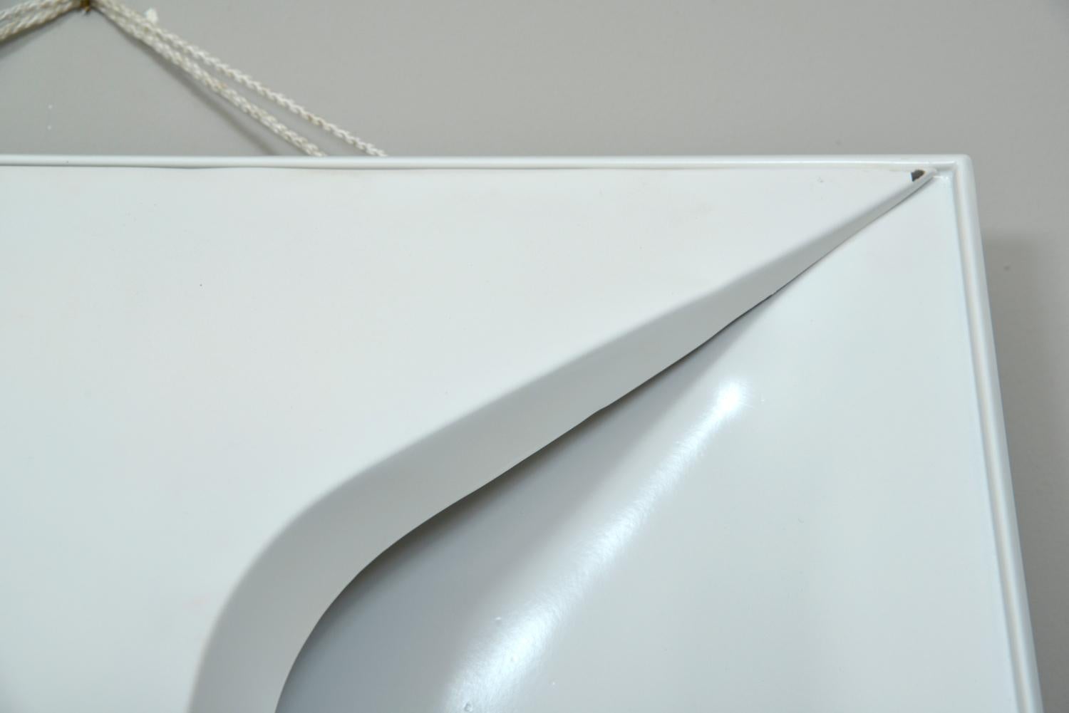 Midcentury Space Age White Oyster Panel Sconce Wall Floor Light Staff Leuchten 6