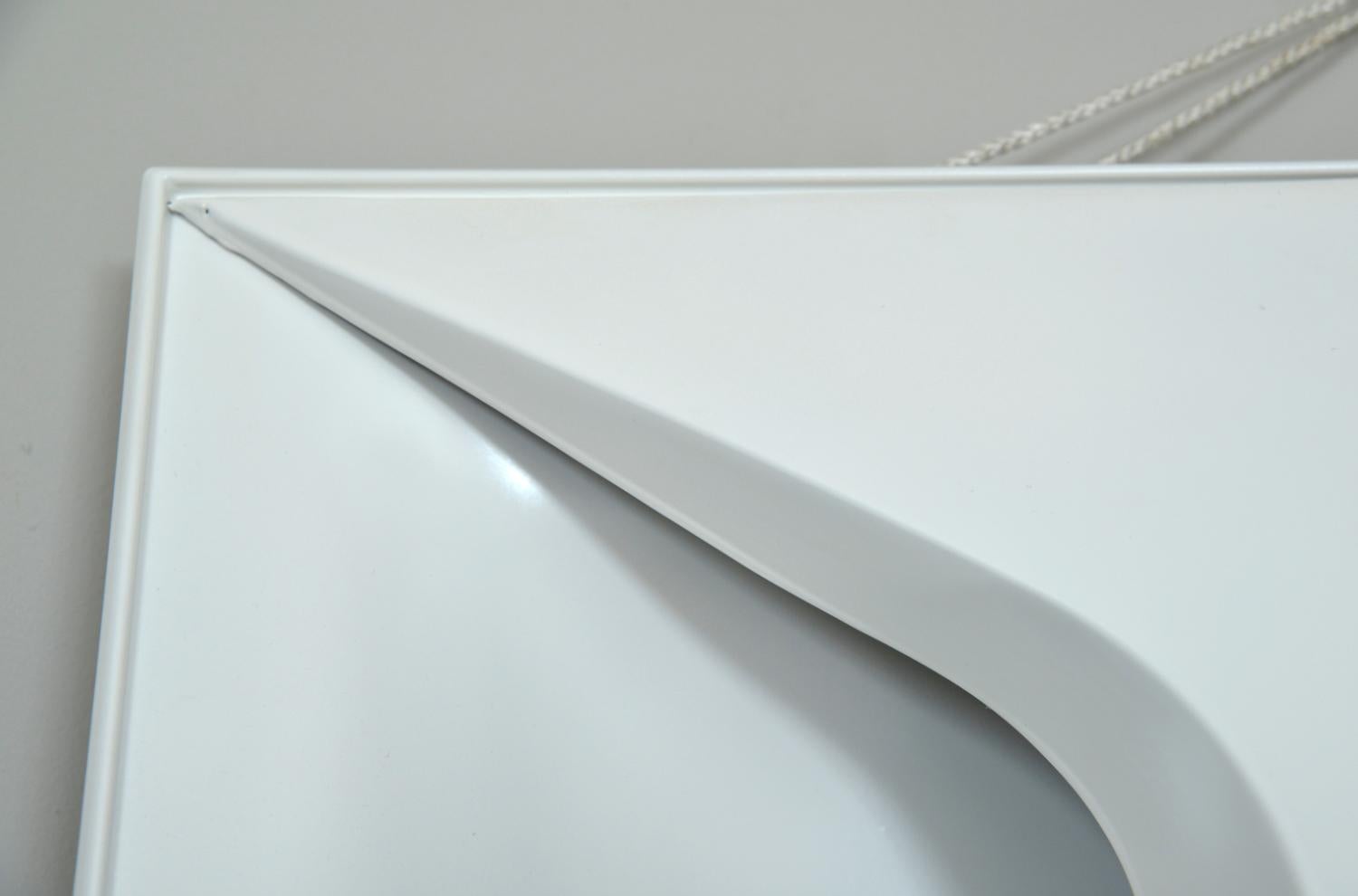 Midcentury Space Age White Oyster Panel Sconce Wall Floor Light Staff Leuchten 7