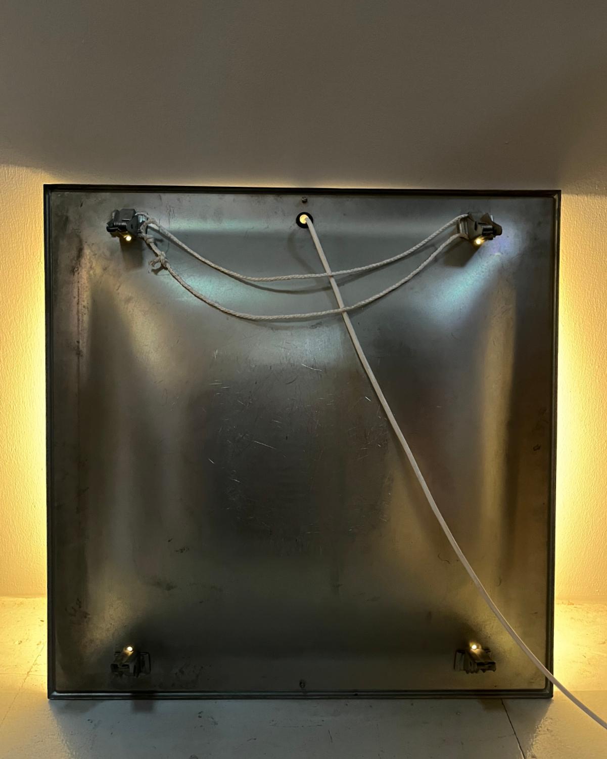 Midcentury Space Age White Oyster Panel Sconce Wall Floor Light Staff Leuchten 8