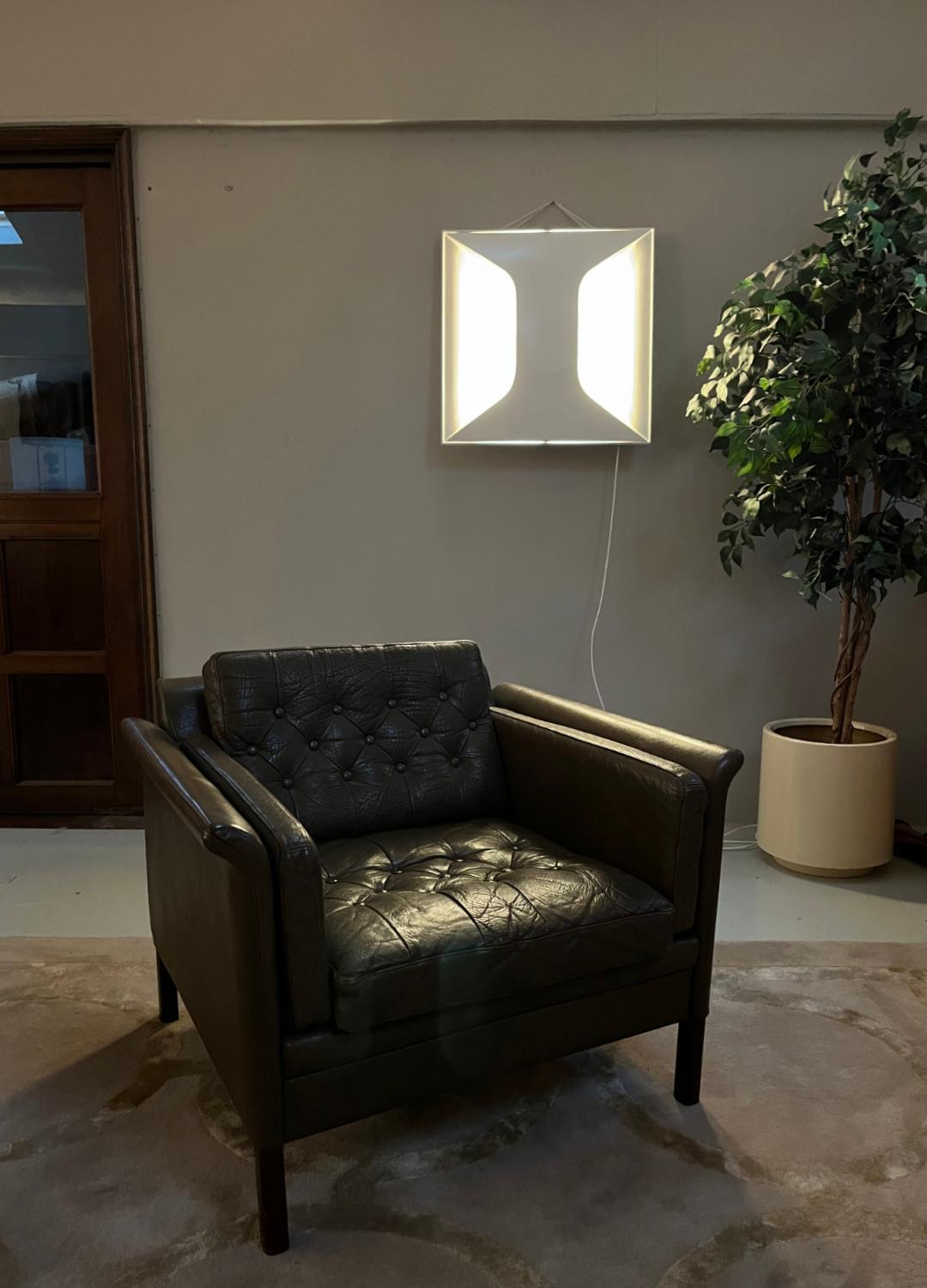 Steel Midcentury Space Age White Oyster Panel Sconce Wall Floor Light Staff Leuchten