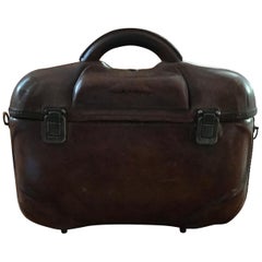 Vintage Midcentury Special Shape Leather Bag