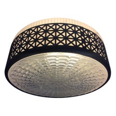 Midcentury Spider Web Flush Mount or Wall Sconce by Glashütte Limburg