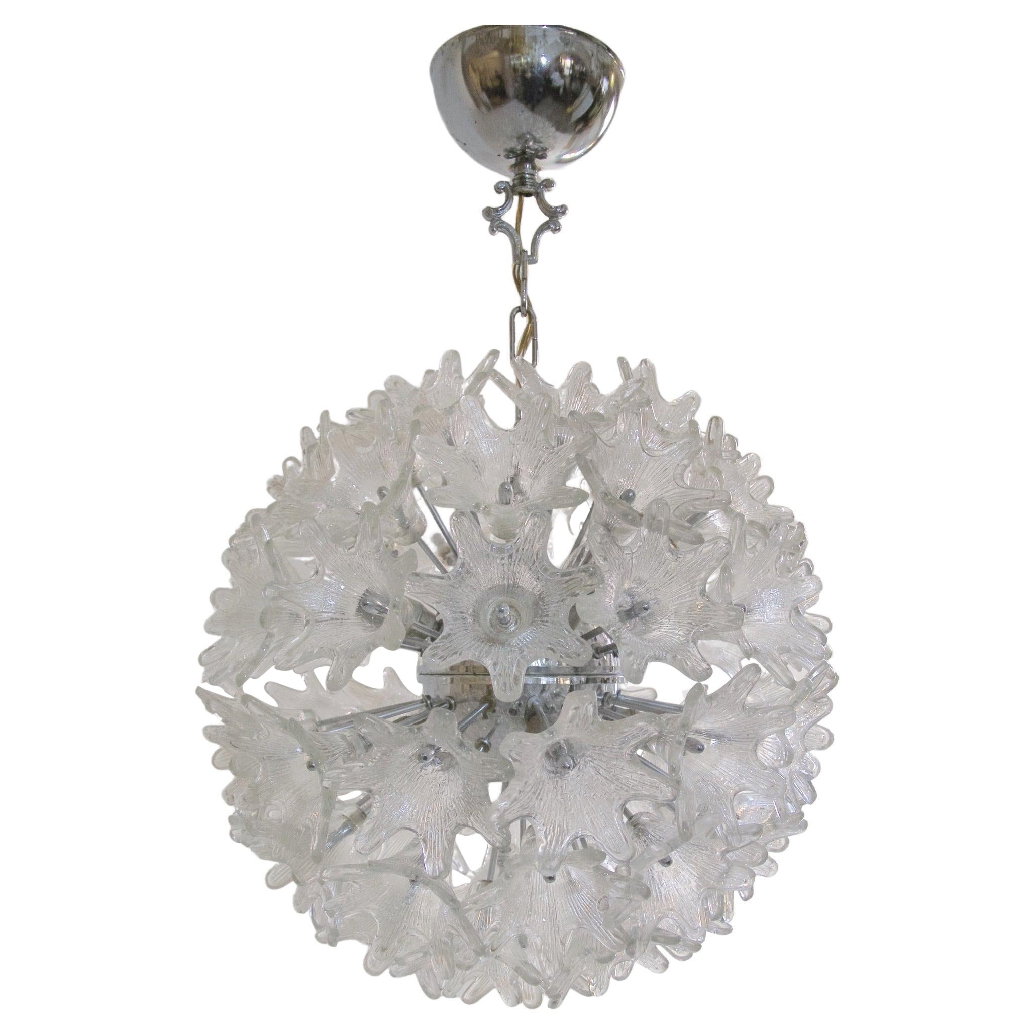 Midcentury Sputnik Chandelier by Paolo Venini for VeArt Murano, Italy