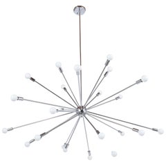 Mid-Century Modern Chrome Sputnik Chandelier