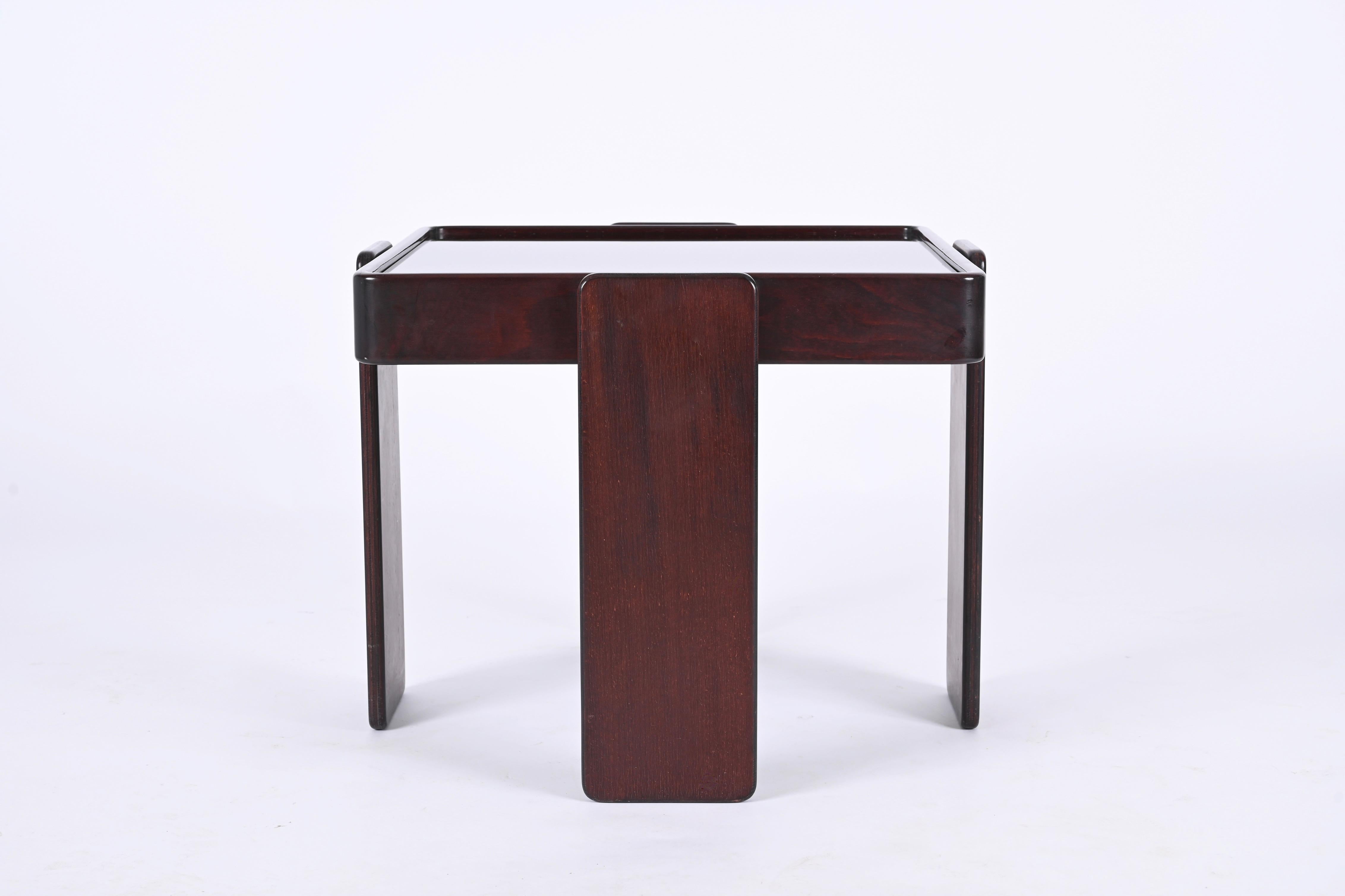 Midcentury Square Coffee Table, Gianfranco Frattini for Cassina, Italy, 1970s For Sale 1