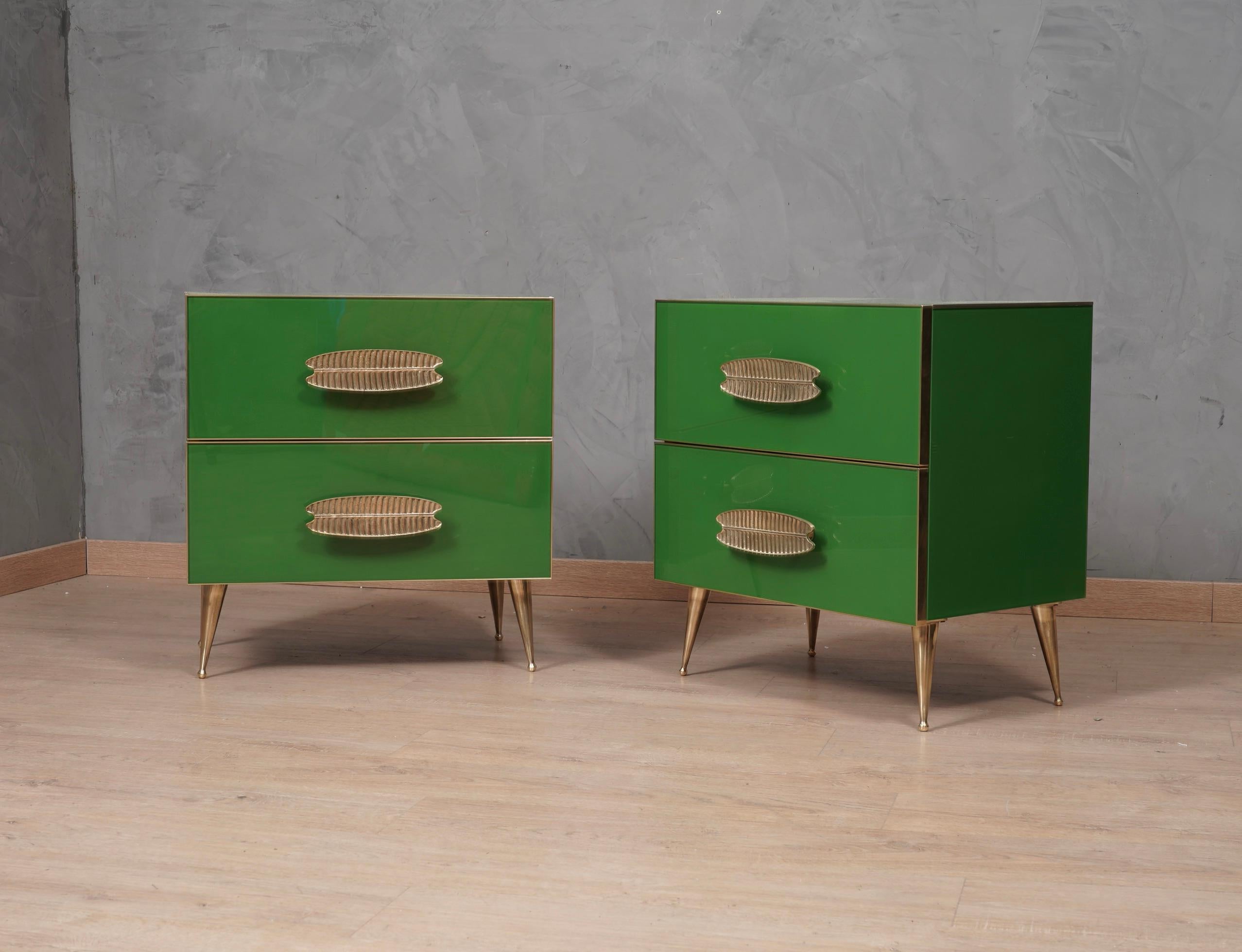 emerald green bedside table
